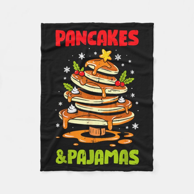 Pancakes And Pajamas Christmas Pancake Men Women K Fleece Blanket (Front)