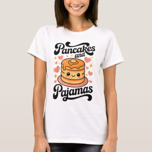 Pancakes and Pajamas Kawaii Pancake Breakfast Slee T-Shirt