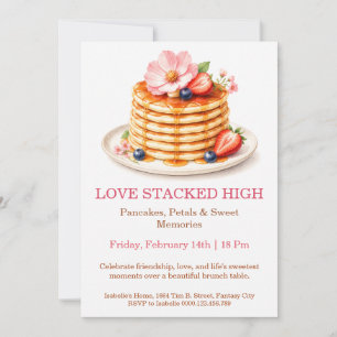 Pancakes and Petals Brunch Invitation