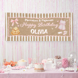 Pancakes and Pyjamas Banner - Kraft paper style