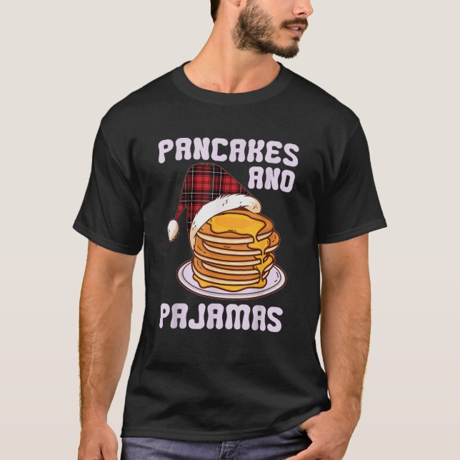 Pancakes And Pyjamas Christmas Hat Buffalo Red Pla T-Shirt (Front)