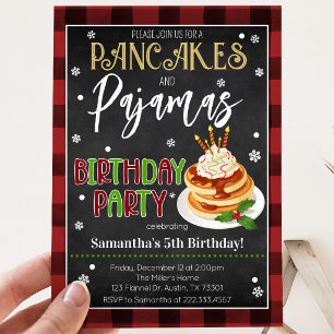 Pancakes and Pyjamas Christmas Party Invitation