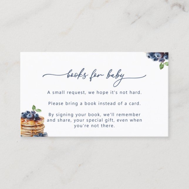 Pancakes Baby Brunch Baby Shower Books Baby Card (Front)
