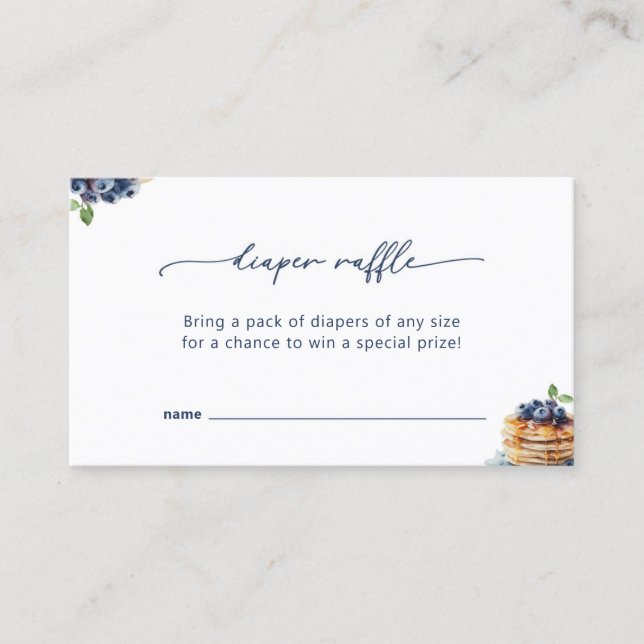Pancakes Baby BrunchBaby Shower Diaper Raffle Card (Front)