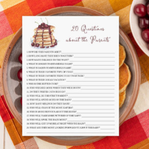 Pancakes baby shower - 20 Questions about Parents