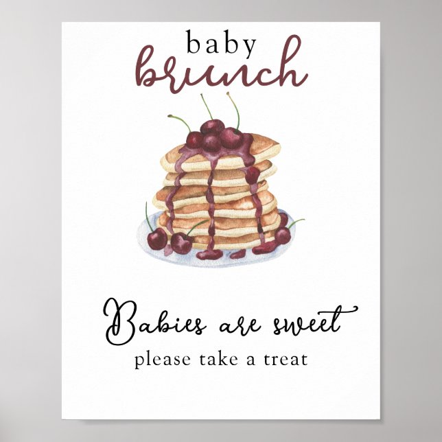Pancakes Baby shower Babies are sweet Poster (Front)