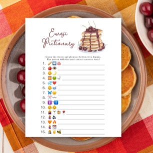 Pancakes baby shower Emoji Pictionary game 