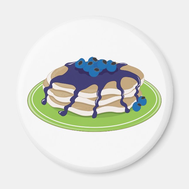 Pancakes Blueberry Magnet (Front)