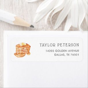 Pancakes Breakfast Party Return Address Label