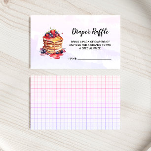 Pancakes Brunch Diaper Raffle Enclosure Card