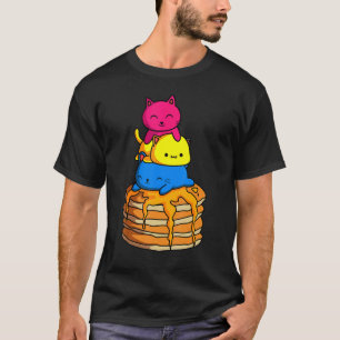 Pancakes Cats Lgbt Pride Waffle Breakfast Flapjack T-Shirt
