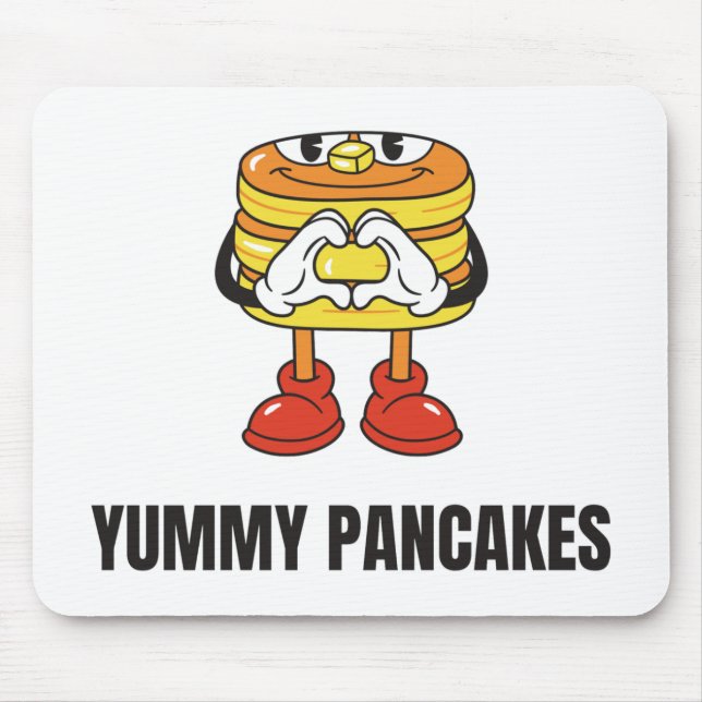 Pancakes Food Kawaii Face Mouse Mat (Front)