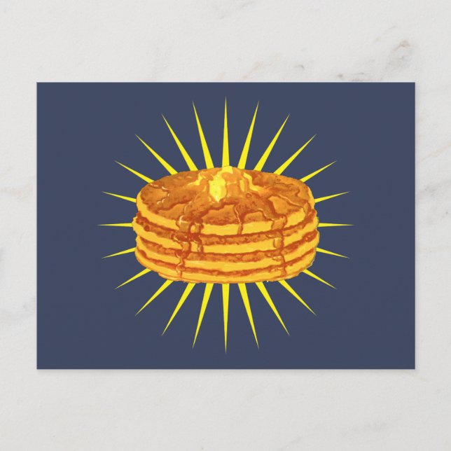 Pancakes Hotcakes Maple Syrup & Butter Postcard (Front)