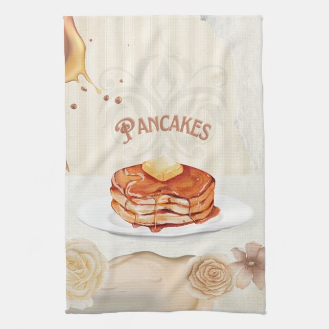 Pancakes kitchen tea towel (Vertical)