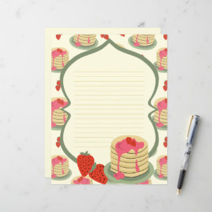 Pancakes lined stationery paper