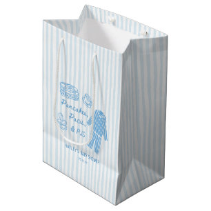 Pancakes, Pacis & PJs Boy Baby Shower Medium Gift Bag