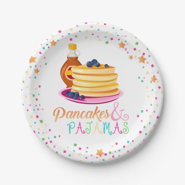 Pancakes & Pajamas Plate (Front)