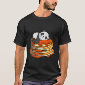 Pancakes Panda On Waffle Breakfast Flapjack Hotcak T-Shirt