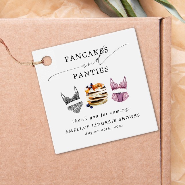 Pancakes & Panties Bridal Shower Favour Tags (Creator Uploaded)