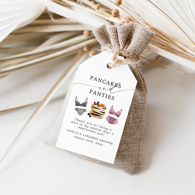 Pancakes & Panties Bridal Shower Gift Tags (Creator Uploaded)