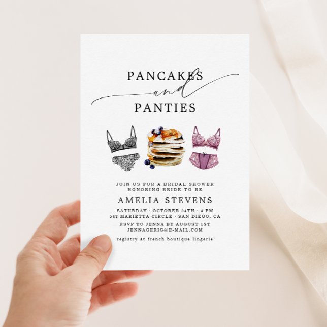 Pancakes & Panties Bridal Shower Invitation (Creator Uploaded)