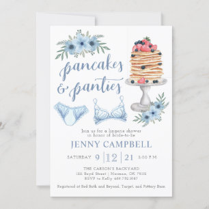 Pancakes & Panties Brunch Bridal Shower  Invitation