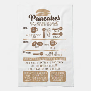 Pancakes Recipe Holiday Gift Tea Kitchen Towel
