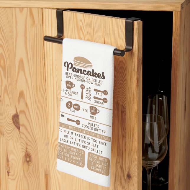 Pancakes Recipe Kitchen Towel (Thirds Fold)
