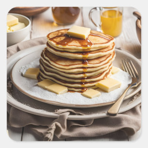 Pancakes Square Sticker