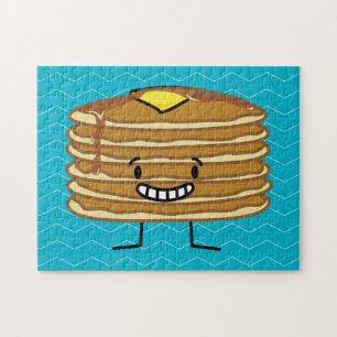 Pancakes stack butter syrup fluffy breakfast jigsaw puzzle