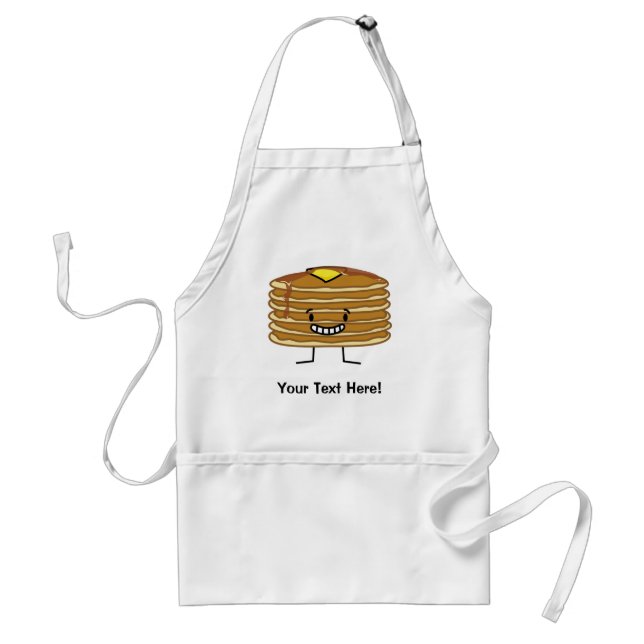 Pancakes stack butter syrup fluffy breakfast standard apron (Front)