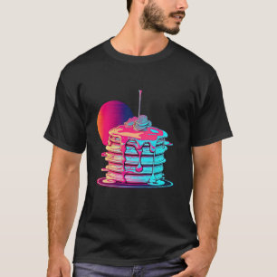 Pancakes Synthwave 80s Retrowave Aesthetic 1 T-Shirt