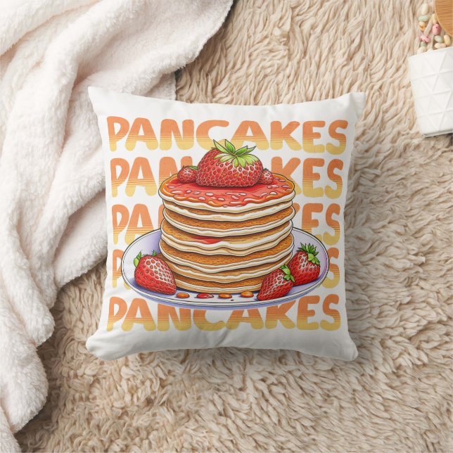 Pancakes Topped with Strawberries and Blueberries Cushion (Blanket)