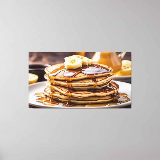 Pancakes with Bananas Canvas Print (Front)
