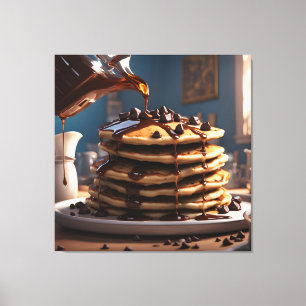 Pancakes with Chocolate Chips Canvas Print