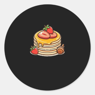 Pancakes With Honey Top With Strawberries Sticker