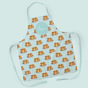Pancakes with Maple Syrup & Polkadot Pattern Apron