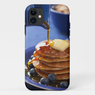 Pancakes with syrup and blueberry iPhone 11 case