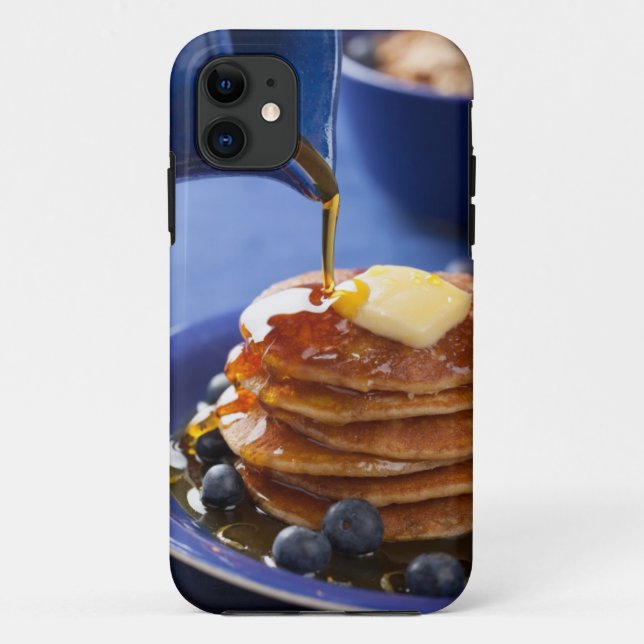Pancakes with syrup and blueberry Case-Mate iPhone case (Back)