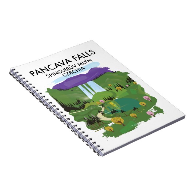 Pancava Falls Špindlerův Mlýn, Czechia travel post Notebook (Right Side)