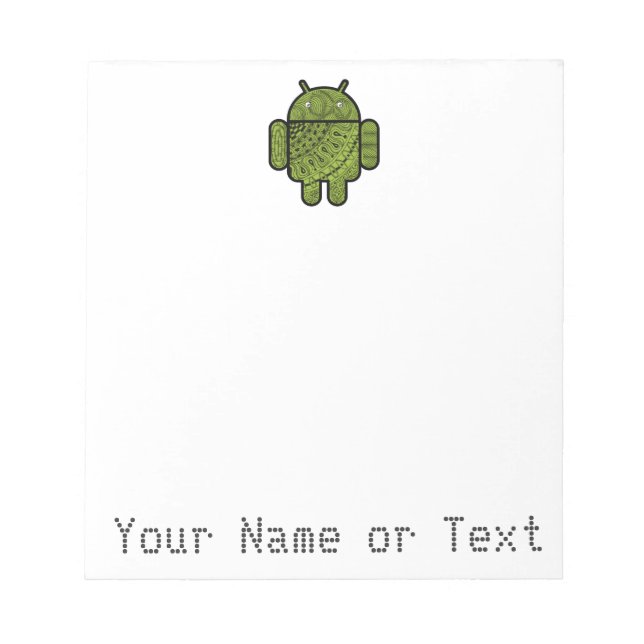 Pancho Doodle Character for Android™ robot Notepad (Front)
