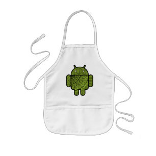 Pancho Doodle Character for the Android™ robot Kids Apron