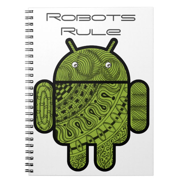 Pancho Doodle Character for the Android™ robot Notebook (Front)
