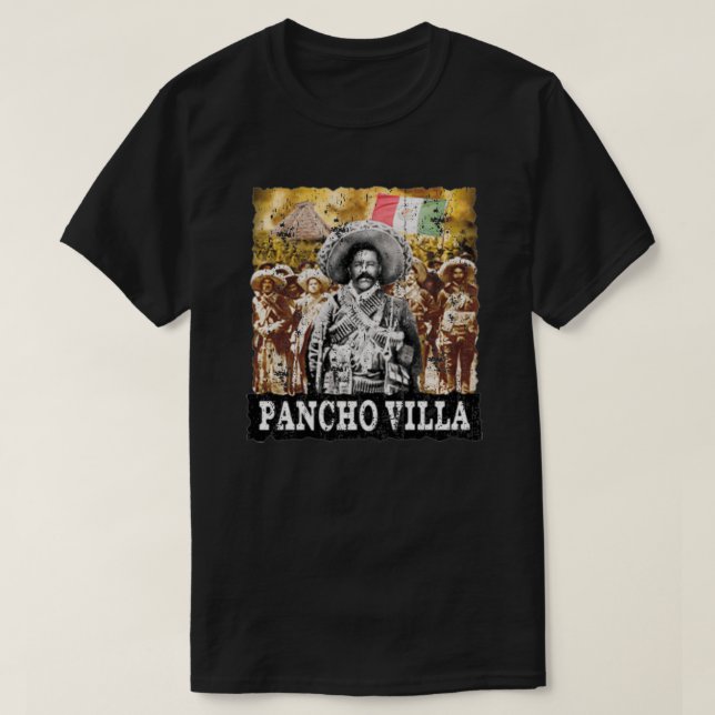 Pancho Villa Cool Fashion Vintage Revolution  T-Shirt (Design Front)