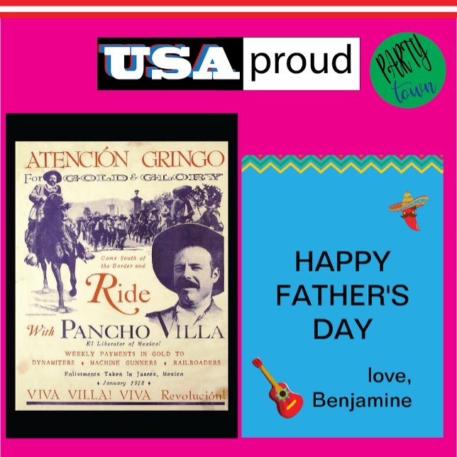Pancho Villa Father's Day 💥 Revolutionary Dad  Card (Creator Uploaded)
