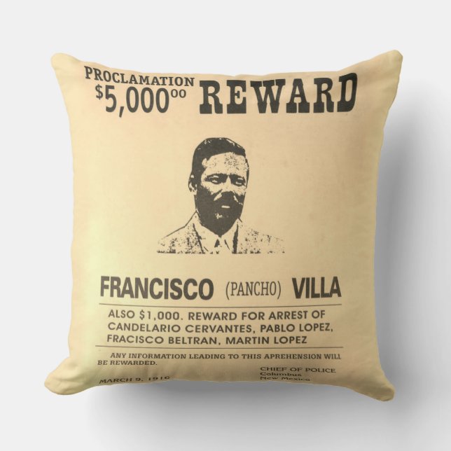 Pancho Villa 🔥 Mexican Hero General Cushion (Front)