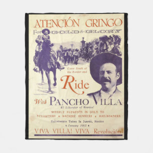 Pancho Villa 🔥 Mexican Hero General Fleece Blanket