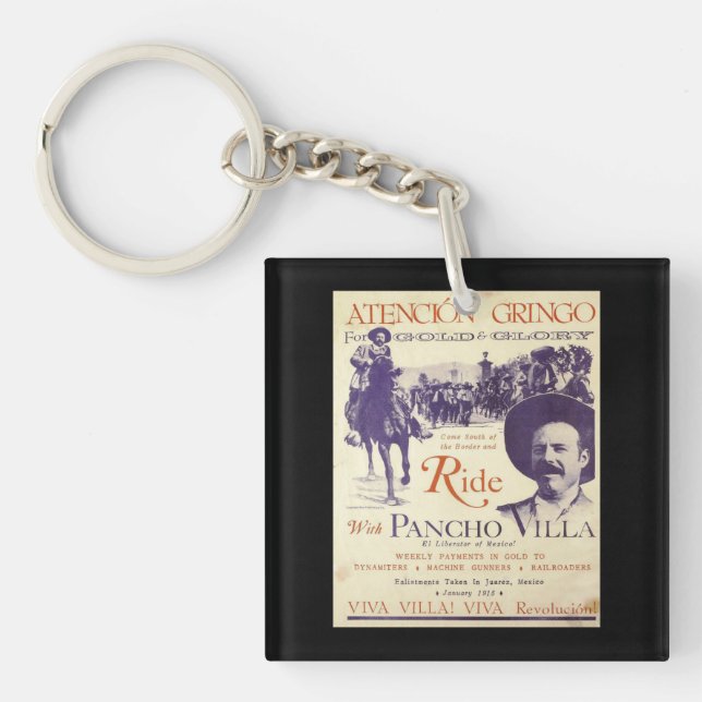 Pancho Villa 🔥 Mexican Hero General Key Ring (Front)