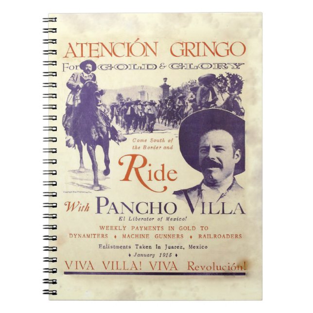 Pancho Villa 🔥 Mexican Hero General Notebook (Front)