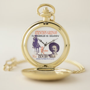 Pancho Villa 🔥 Mexican Hero General Pocket Watch